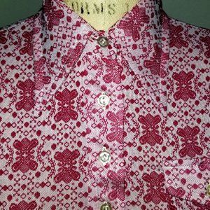 VTG 60's/70's SLIM FIT Shirt Nylon/Poly Modernist
